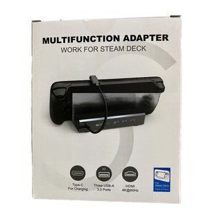 Boconna Steam Deck Docking Station Multifunction Adapter 3 USB-A Ports HDMI 4K